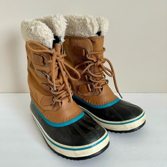 Sorel Carnival Boots Camel Brown Women's 6 Winter Insulated Waterproof - Picture 9 of 14